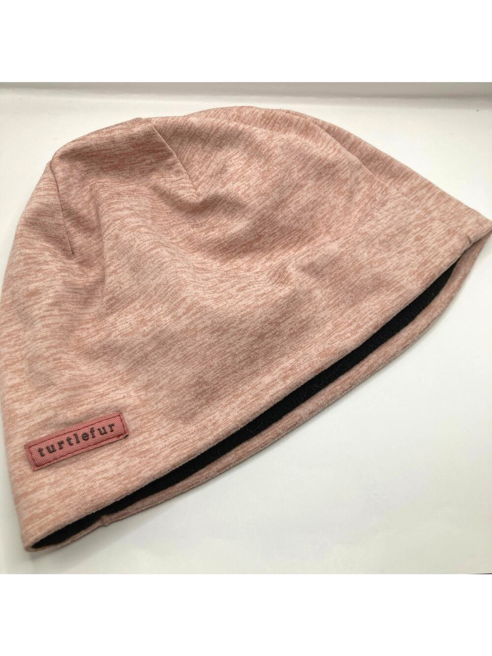 Turtle Fur Womens Pink Heathered Fleece Lined Beanie OS Ski Outdoors Gorpcore